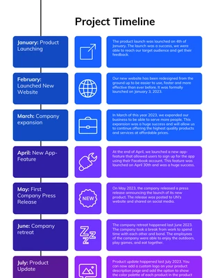 business  Template: Infografik mit Zeitleiste