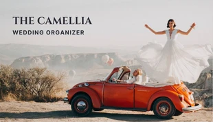Free  Template: Biglietto da visita semplice per organizzatore di matrimoni con foto grigio chiaro