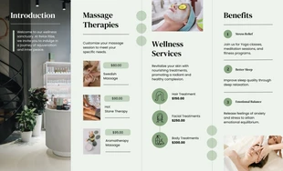 Wellness and Relaxation Menu Roll Fold Brochure - Página 2