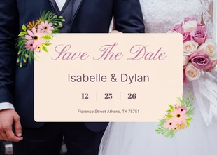 Free  Template: Cartão postal "Save the date" para a paz