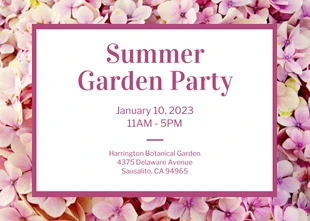 premium  Template: Invito alla festa estiva in giardino