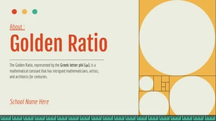 Free  Template: Presentación matemática de un colorido patrón de proporción áurea