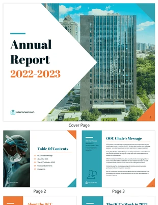 Free  Template: Healthcare Hospital Annual Report Template