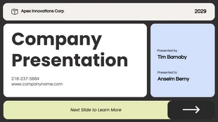 Free  Template: Presentazione aziendale di forma multicolore