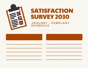 Free  Template: Plantilla de encuesta de satisfacción minimalista en blanco roto