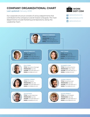 premium  Template: Organigrama de la empresa