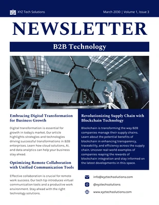 premium  Template: Newsletter sulla tecnologia B2B