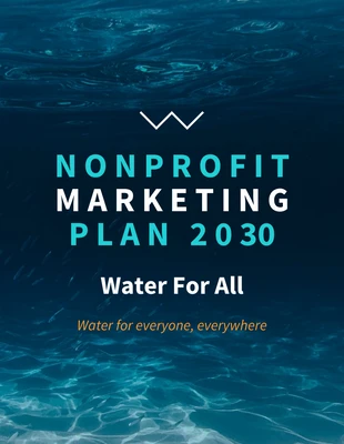 business  Template: Piano di marketing blu per le non profit