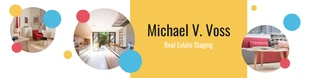 premium  Template: Bunte Immobilien Profil LinkedIn Abdeckung Banner