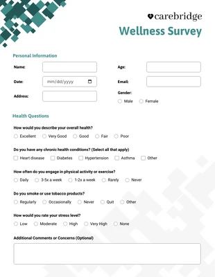 business interactive Template: Grün-weißes minimalistisches Umfrageformular
