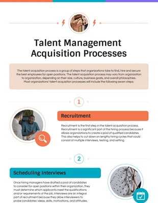 Free accessible Template: Infografica sui processi di acquisizione dei talenti