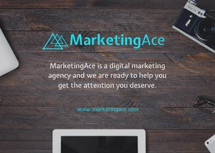 premium  Template: Postal comercial de marketing digital minimalista