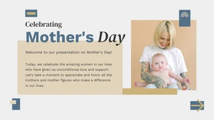 Free  Template: Semplice presentazione beige per la festa della mamma