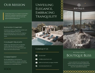 premium  Template: Brochure sur l'expérience boutique-hôtel