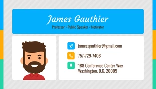 business  Template: Cartão de visita pessoal com listras claras