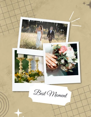 Free  Template: Colagens de amor minimalistas bege e branco