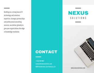 Free  Template: Brochure à trois volets sur la technologie sarcelle