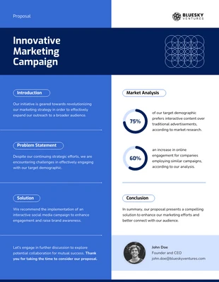 business  Template: 1 Seite Geschäftsvorschlag
