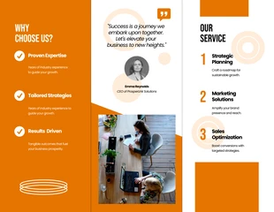 Simple Orange Business Sales Tri-fold Brochure - Página 2
