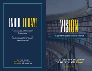 business  Template: Opuscolo di marketing del Collegio della Marina Militare Giallo