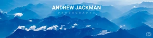 Free  Template: Einfache Fotografie Profil LinkedIn Abdeckung Banner