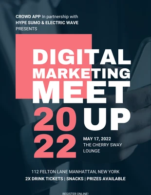 premium  Template: Póster del evento Dark Digital Marketing Conference