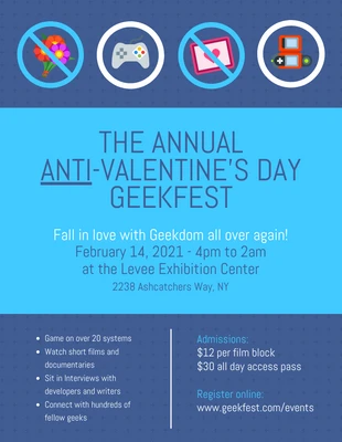 Free  Template: Folleto contra el Día de San Valentín