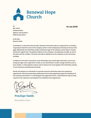 Free  Template: Modèle de papier à en-tête d'église brisé, blanc, moderne et coloré