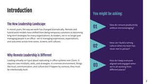Professional Teal and Purple Leadership Presentation - Page 2