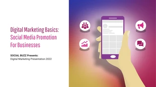 premium  Template: Visuel Marketing numérique Promotion des médias sociaux Présentation
