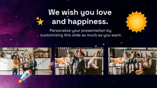 Black And Navy Playful Illustration Astronomy Celebrate Birthday Presentation - Seite 4