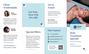 business interactive Template: Körperbehandlungs-Specials, Rollfaltbroschüre