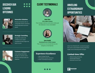 Green and Dark Slate Grey Sales Tri-fold Brochure - Página 2