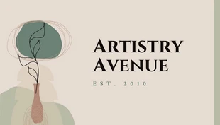 Free  Template: Biglietto da visita di progettazione grafica con illustrazione minimalista beige