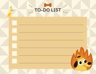 Free  Template: Modèle de liste de choses à faire pour le chien, jaune et moderne