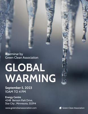 Free  Template: Affiche sur le réchauffement climatique