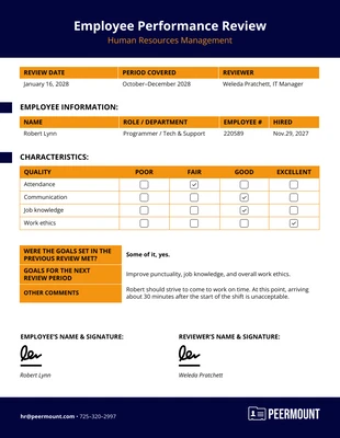 premium interactive Template: Plantilla de evaluación del rendimiento Excel
