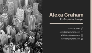 Black Modern Professional Lawyer Business Card - Página 2
