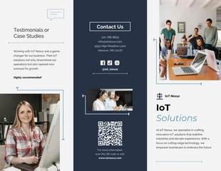 business interactive Template: Folheto de soluções IoT