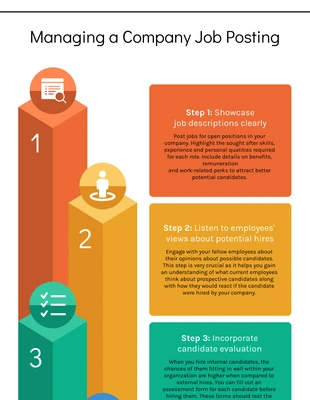 Free  Template: Infografica sul processo di reclutamento interno