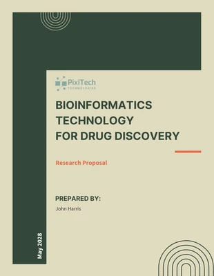 Free  Template: Propuesta de investigación minimalista beige y verde oscuro