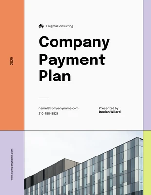 Free  Template: Plan de pago blanco, morado y naranja
