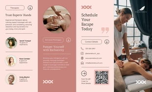 business interactive Template: Massage-Therapie-Angebote, Rollfaltbroschüre