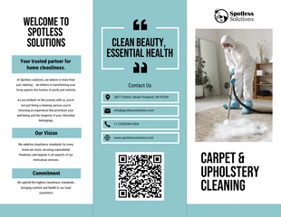 Free interactive Template: Folheto sobre limpeza de carpetes e estofados
