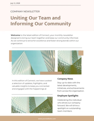 Free  Template: Newsletter da Modern Minimalist Chocolate Company