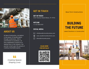 business interactive Template: كتيب حديث باللونين الأسود والأصفر