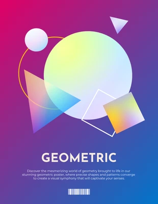Free  Template: Póster Geométrico abstracto del jardín púrpura