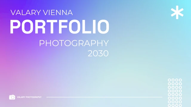 Colorful Gradient Photography Portfolio Presentation - Página 1