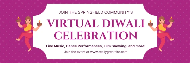 Illustrazione moderna viola Diwali Banner Template Illustrazione moderna viola Modello banner Diwali