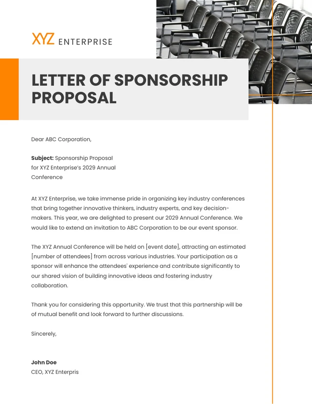 White And Orange Simple Sponsorship Proposal - Página 2